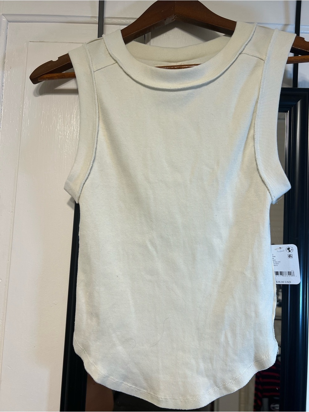 We The Free Cream Ribbed Tank Top - Picture 8 of 10